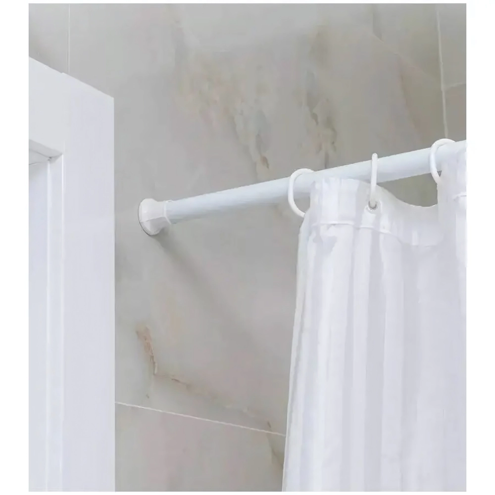 Карниз для ванной комнаты 280см сборный (белый)