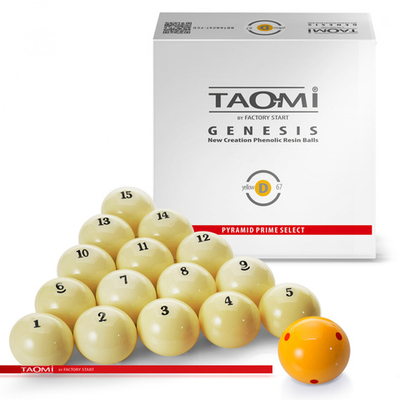 Шары TAO-MI GENESIS 67 мм Желтый биток с точками