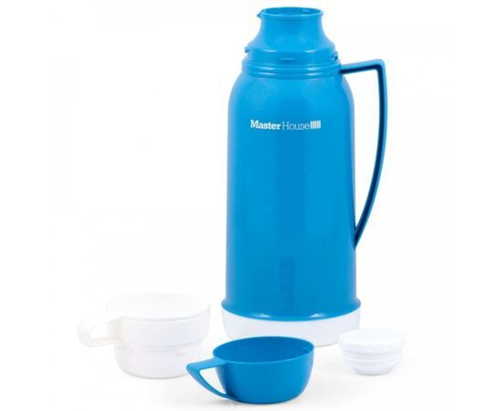 Термос со стеклянной колбой 1,65л Венеция Master House синий