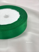 Атласная лента зеленая 2 см