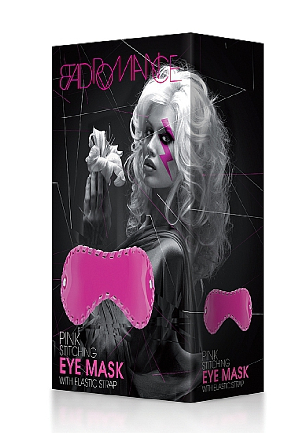 Ярко-розовая пластиковая маска на глаза (Цвет: розовый)