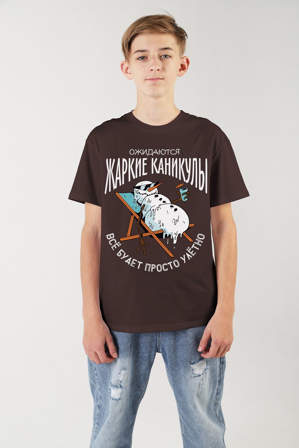 Фуфайка (футболка) для мальчика Карнавал-2 Виотекс ШОКОЛАДНЫЙ