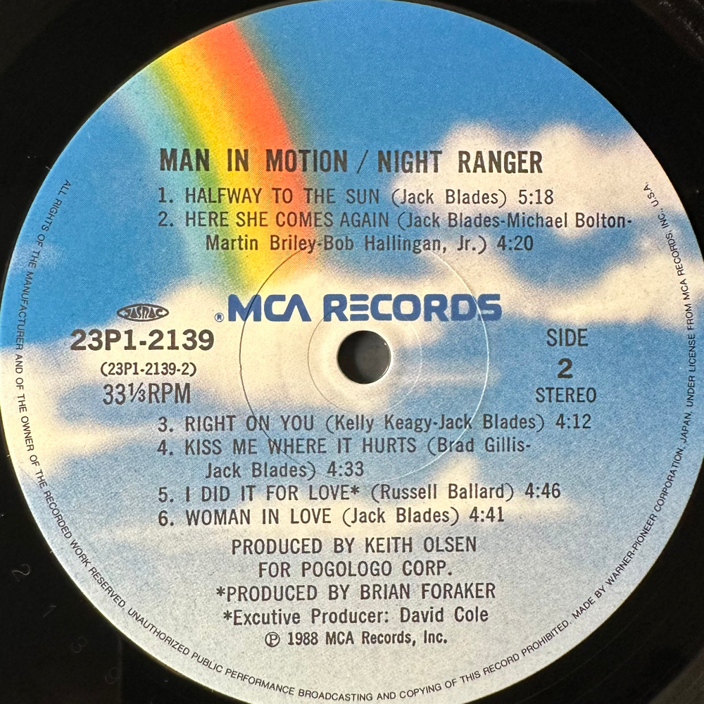 Night Ranger ‎– Man In Motion (Япония 1988г.)