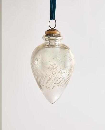 ZARA HOME УКРАШЕНИЯ ДЛЯ РОЖДЕСТВЕНСКОЙ ЁЛКИ В ФОРМЕ КАПЛИ, СЕРЕБРЯНЫЙ