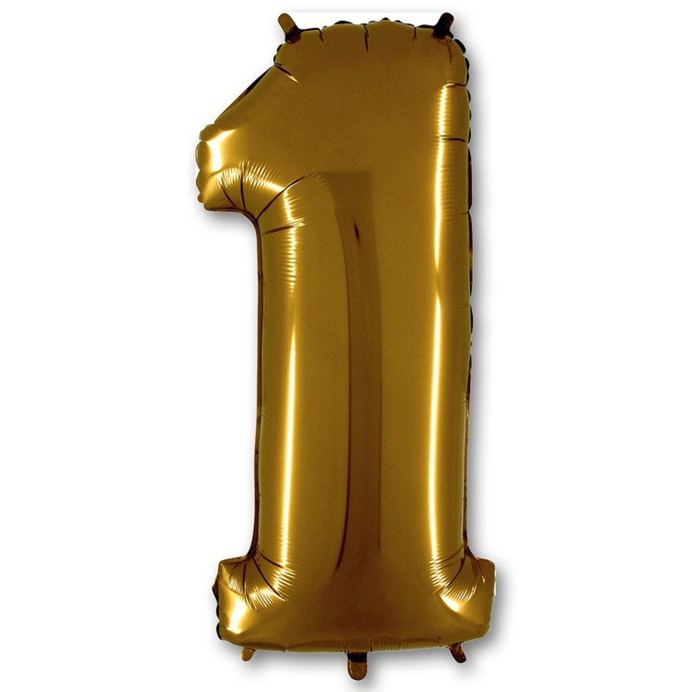 Шар ЦИФРА 1 Gold 40" 102 см