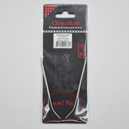 Спицы металлические круговые 40 cм. 3,75 мм knit red от ChiaoGoo