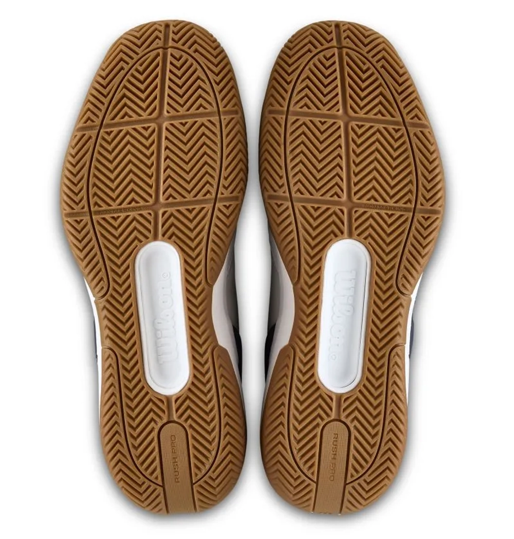 Мужские кроссовки теннисные Wilson Rush Pro 5 - white/navy blazer/gum1a