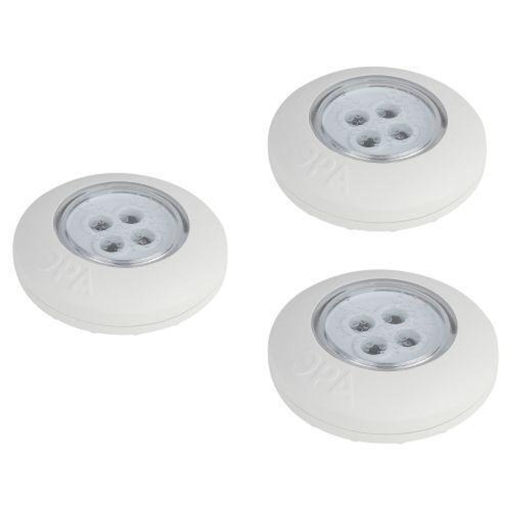 Фонарь светодиодный подсветка SB-803 пушлайт 4хLED на батарейках 3хААА бел. 3 шт ЭРА Б0052860