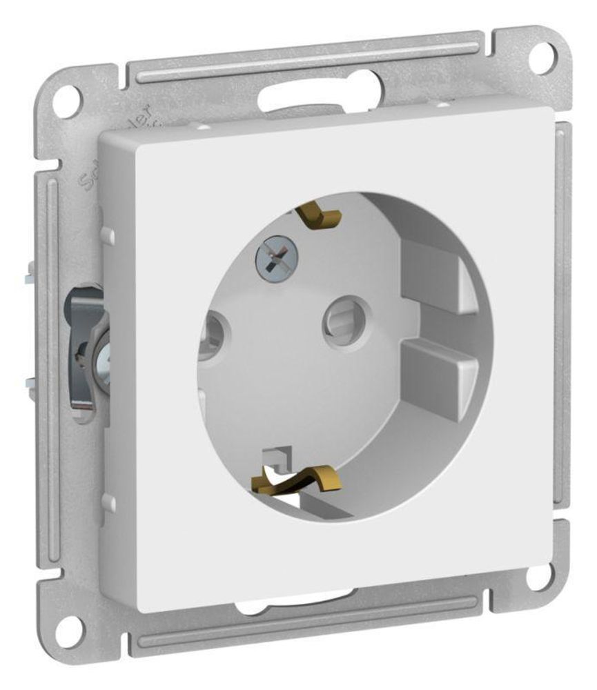 Розетка AtlasDesign 16А с заземл. защ. шторки механизм лотос SE ATN001345 Розетка AtlasDesign 16А с заземл. защ. шторки механизм лотос SE ATN001345