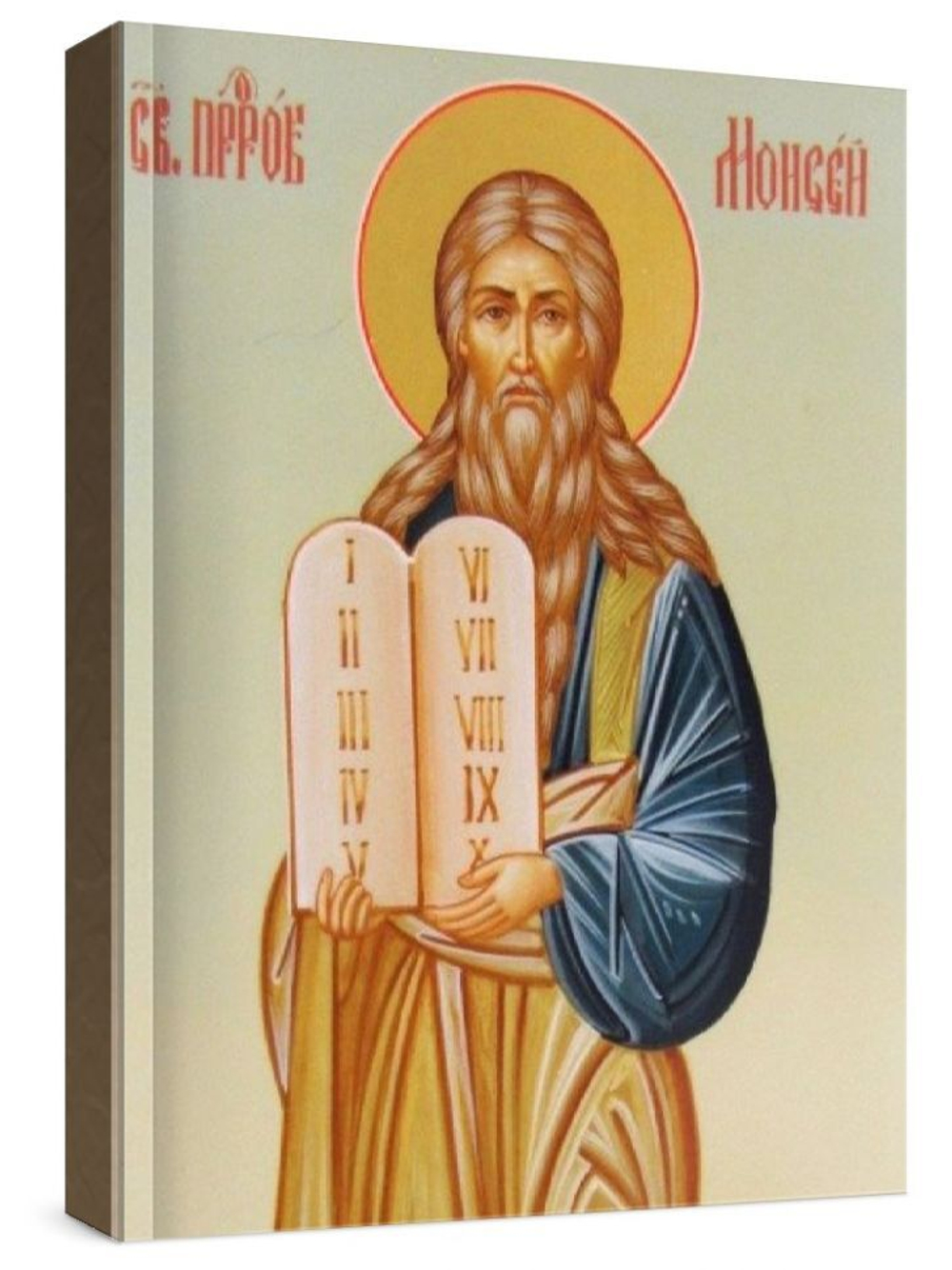 Моисей, пророк (рукописная икона)