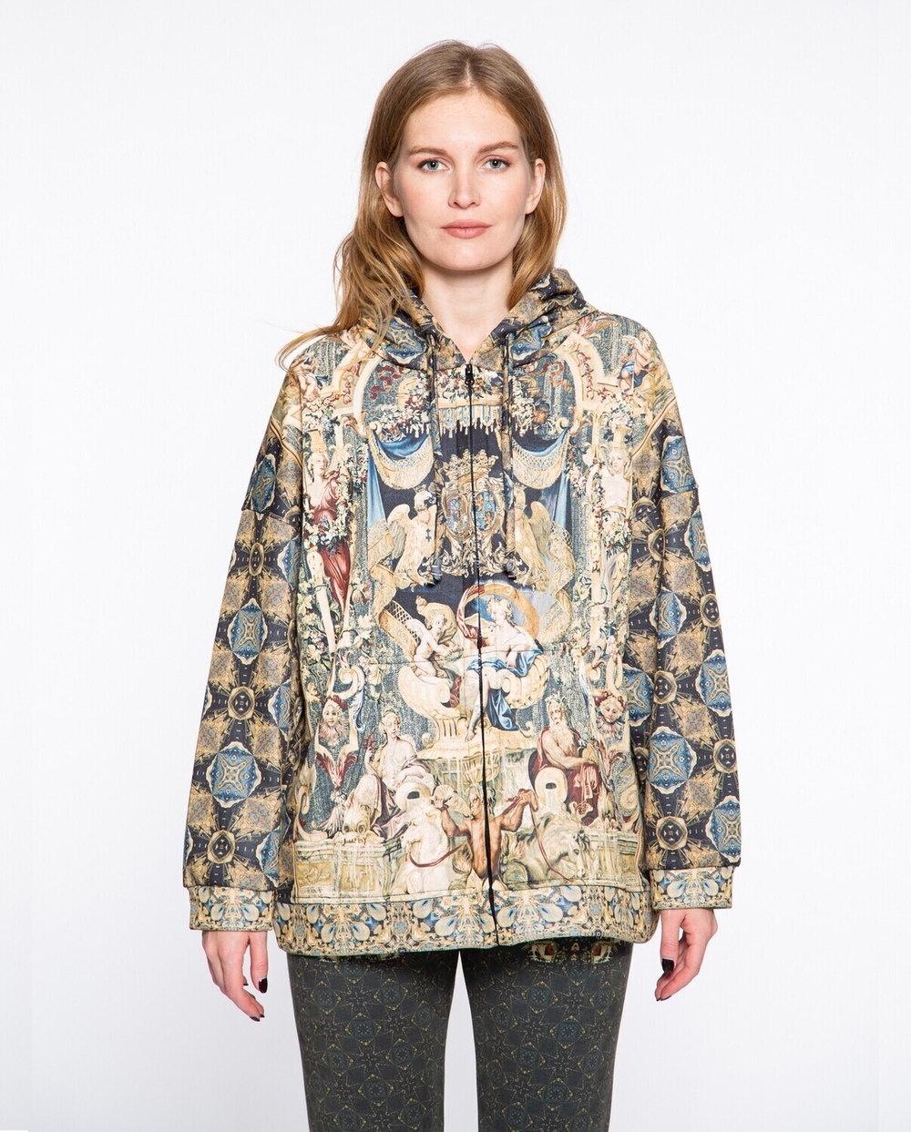 Худи "Барокко", по мотивам рисунков на средневековой портьере, представляющих Венеру и амуров. Эпоха короля Людовика XIV