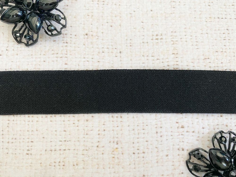 Резинка тканая 8с686, ш. 2,5 см, пр-во, Беларусь, чёрный