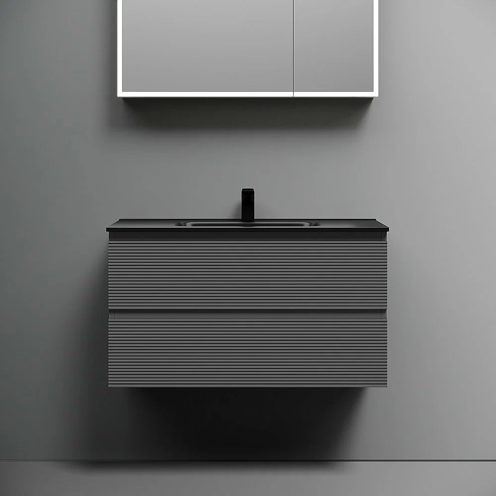 Тумба с раковиной Sancos Folk 90 FL90GS Grey soft