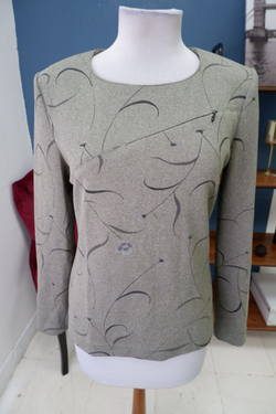 Блузка элегантная с принтом 48 размер