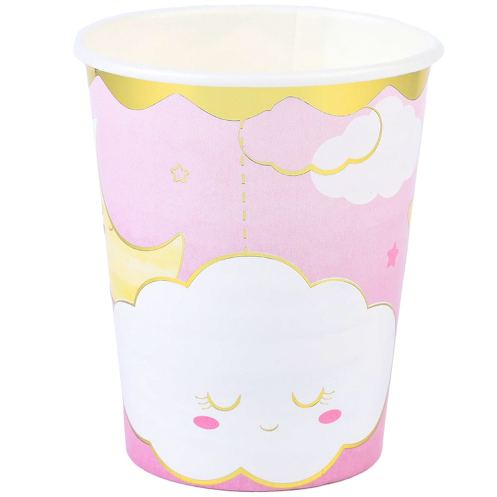 Стаканы бумажные «Детские Грезы» в розовом цвете, 250 мл, 6 шт
