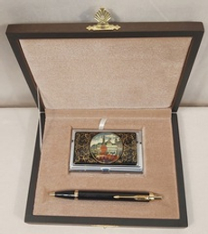 Набор "Москва"  визитница персональная, ручка