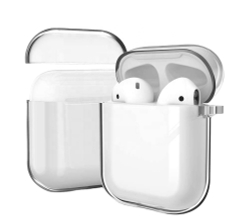 Чехол силикон прозрачный для наушников AirPods 1 и 2, Crystal Series Case