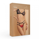 Интригующие красные трусики с доступом и лентами Easy to Love (размер S/M, 42-44)