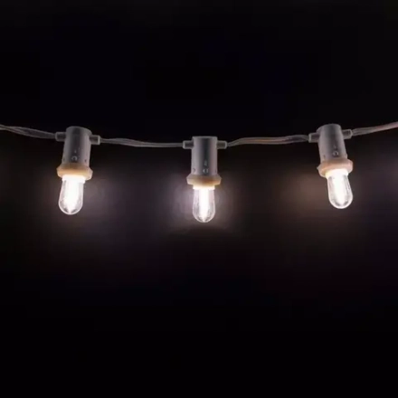 Мини Белт-лайт LTC 10 м., Патрон E14, провод белый ПВХ, шаг 10 см., 100 патронов, IP65, LTC (MBL10m/100L-8-1)