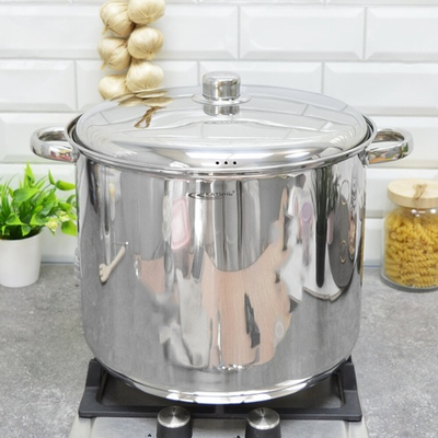 Кастрюля 20л Гретта с металлической крышкой, ТРС