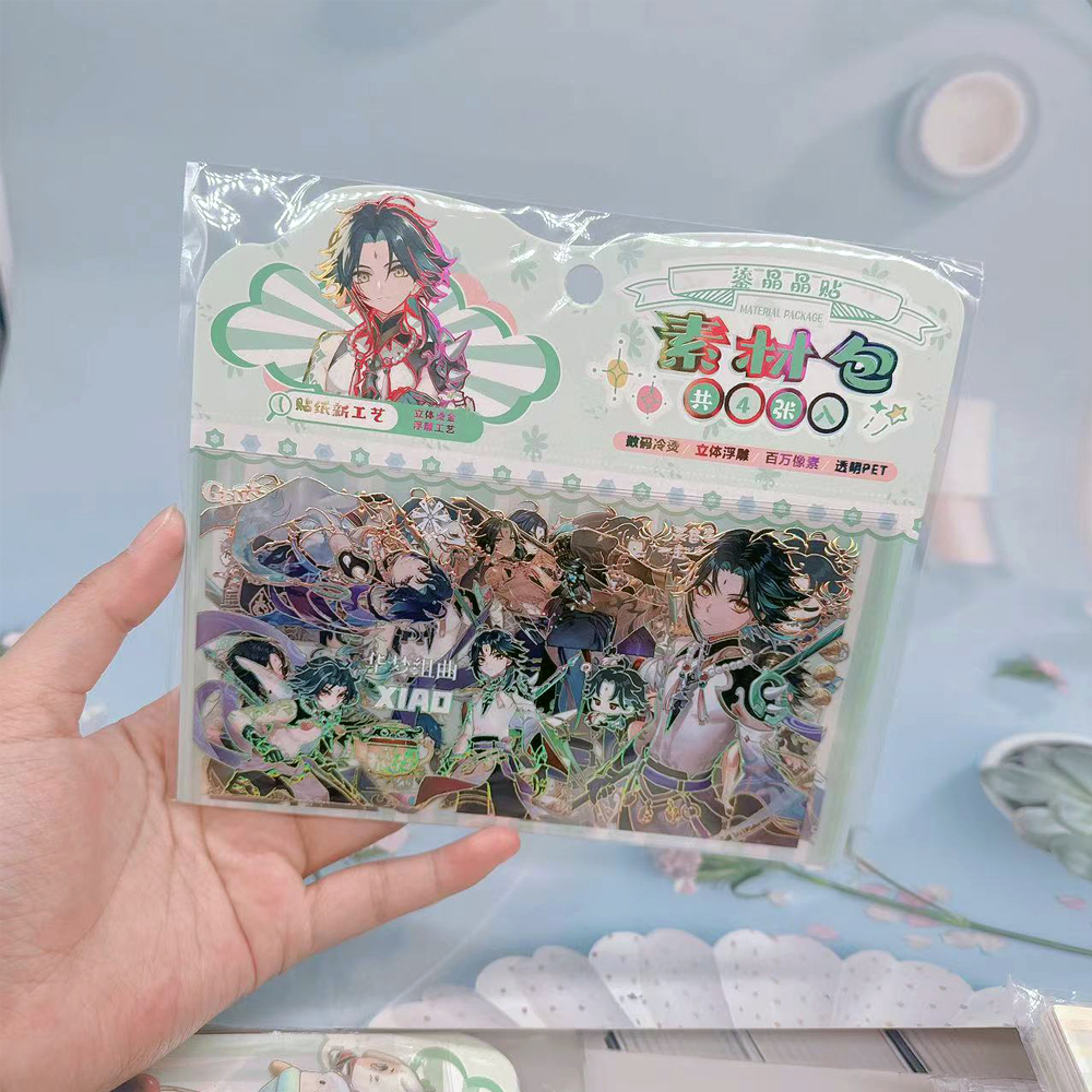 Прозрачные стикеры "Genshin Impact / Геншин - Сяо"