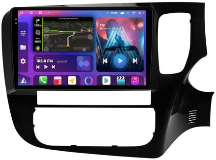 Магнитола Mitsubishi Outlander 3 2012-2021 (правый руль) - FarCar 7263R9 на Android 13, QLED+2K, TS10, CarPlay, 4G SIM-слот