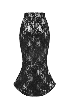 Юбка миди из кружева и сатина