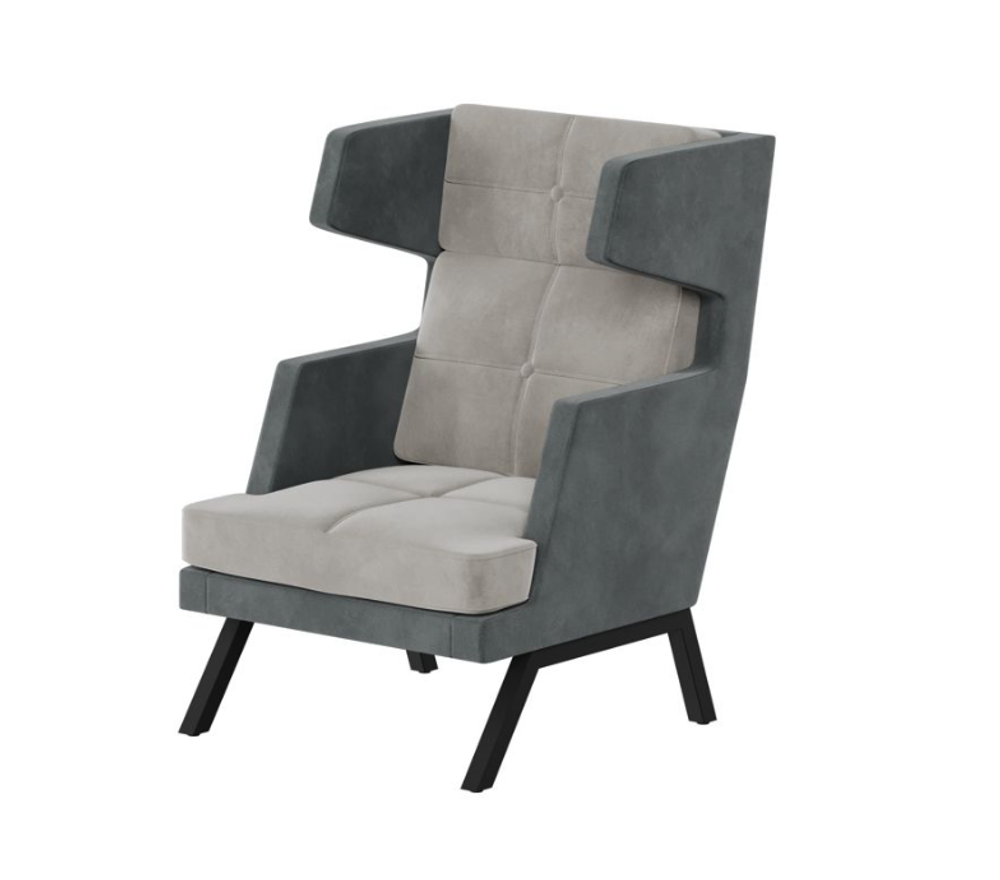 Мягкое кресло с высокой спинкой с декором из пуговиц ALDB-01 АЛДО