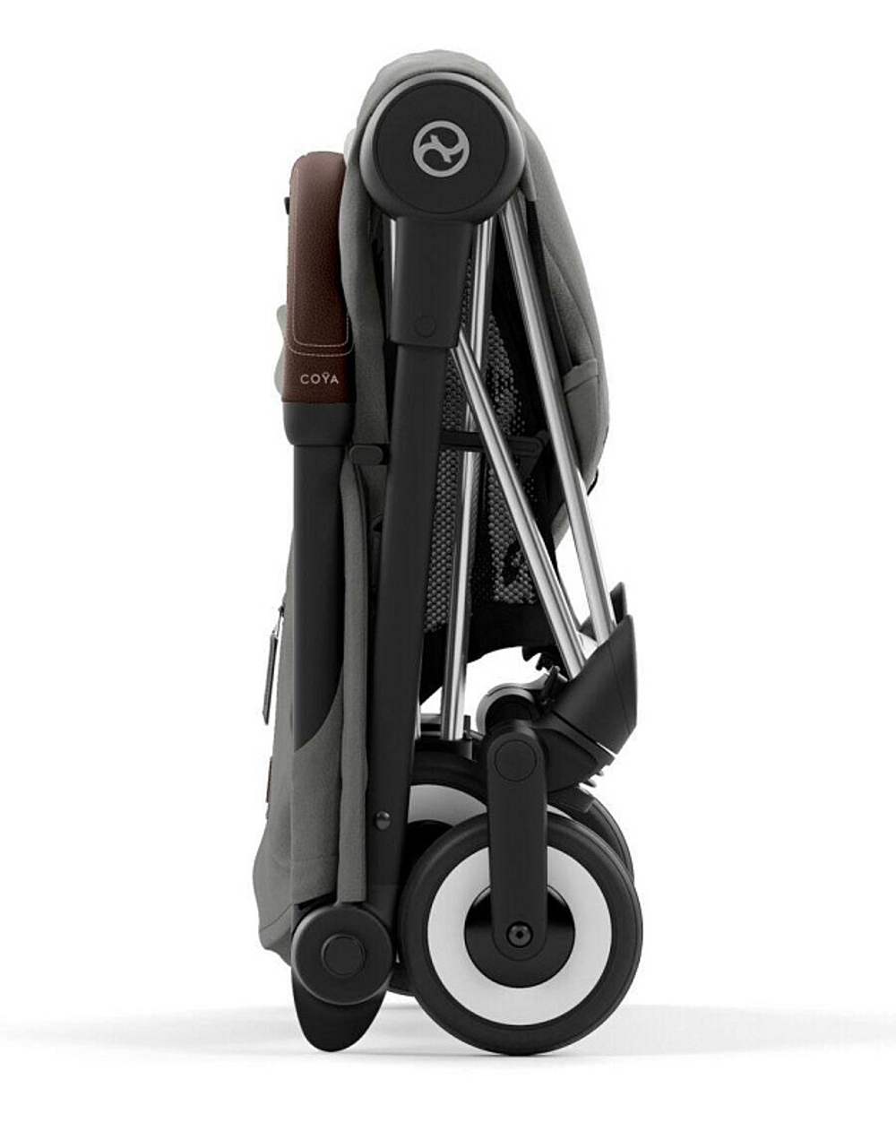 Прогулочная коляска Cybex Coya Mirage Grey с дождевиком/Chrome Brown