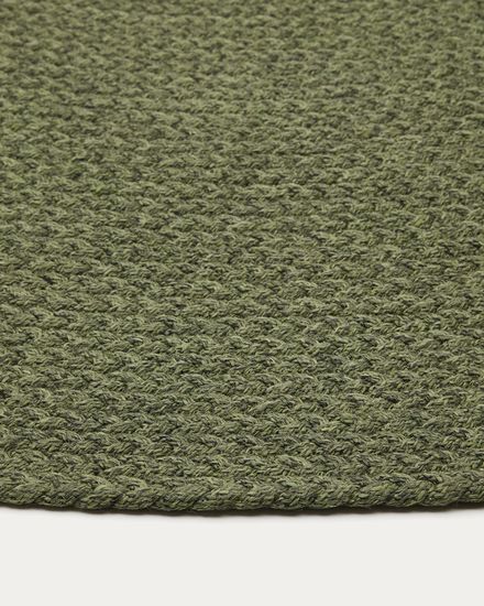 Despas Зеленый круглый ковер из синтетических волокон