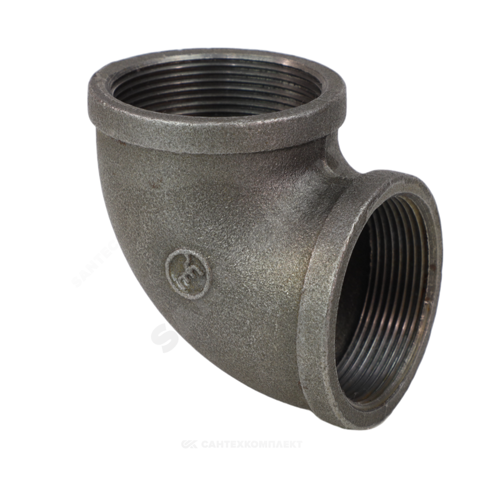 Угольник проходной чугун Ду 65 (2 1/2") ВР/ВР Fittex PLUS