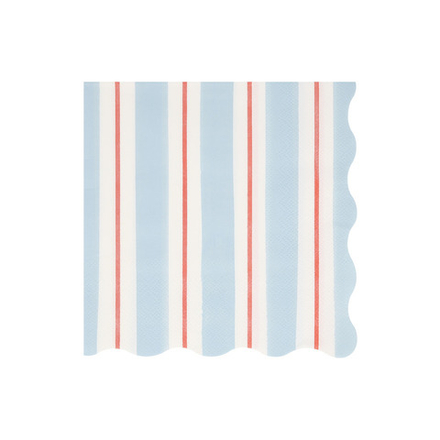 Салфетки большие в полоску "Adventure Party" 16 шт.