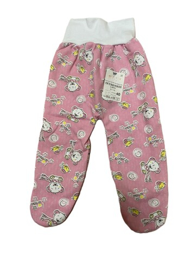 Ползунки на евро резинке из футера (100% хлопок с начесом) на рост 62 см