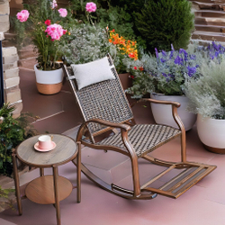 Кресло-качалка из искусственного ротанга БАМБУК «BAMBOO» арт.2023