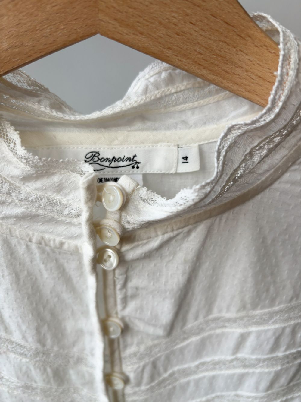 Хлопковая блузка Bonpoint, 164