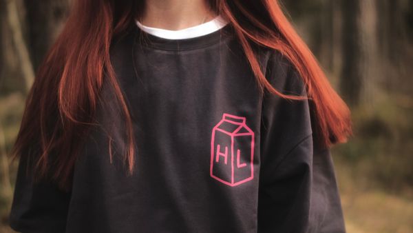 Футболка оверсайз Milk темно-серая - фото 6