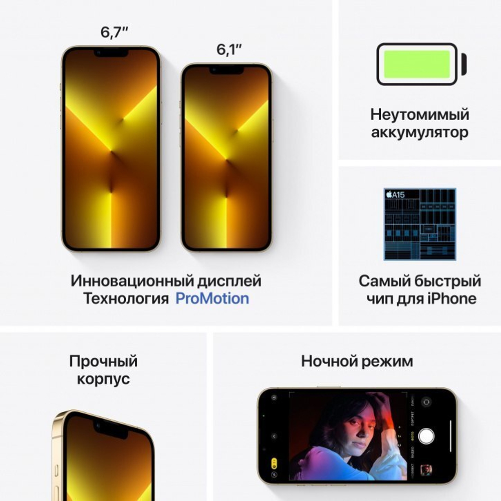 Смартфон Apple iPhone 13 Pro 128Gb Gold