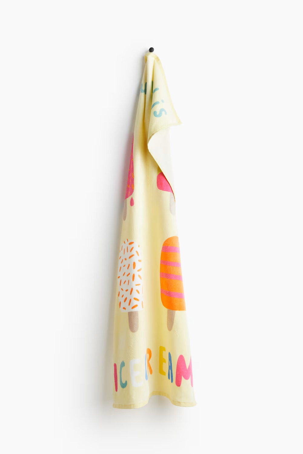 H&M ПЛЯЖНОЕ ПОЛОТЕНЦЕ ПРИНТОМ, СВЕТЛО-ЖЕЛТЫЙ