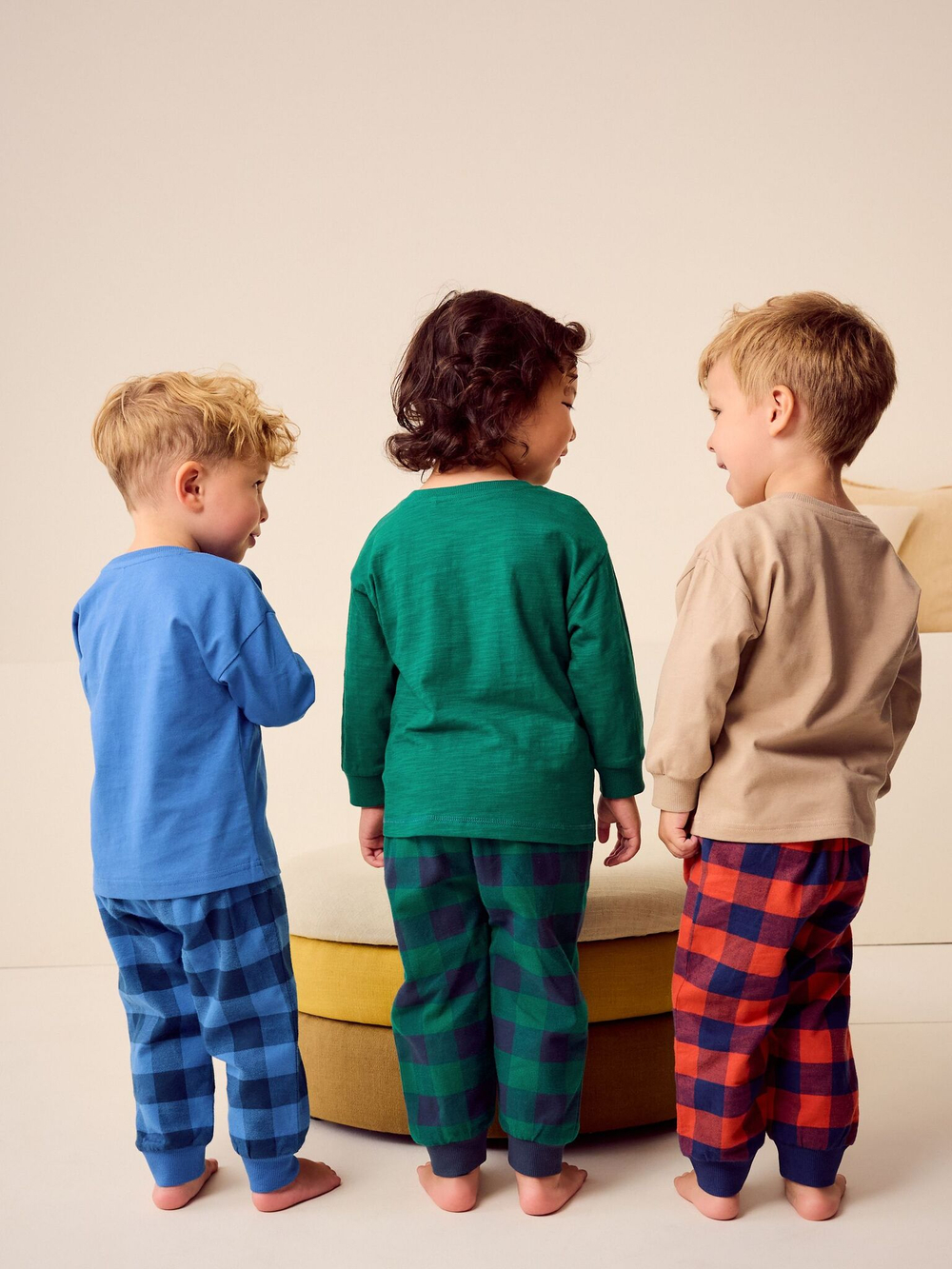 Пижама для мальчика Next K98-565, 3 шт., Синий, Зеленый, Бежевый