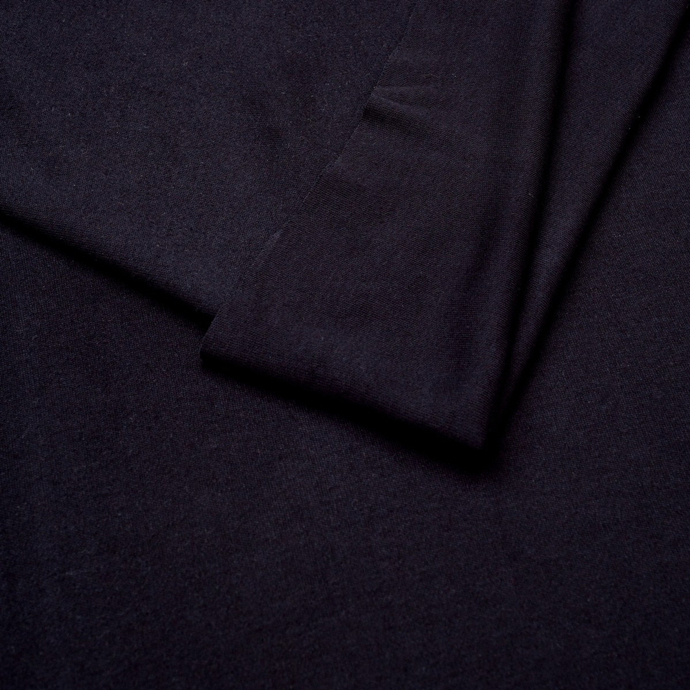 Интерлок, 100% хлопок, 210 гр/м2, чёрный (11120)