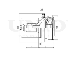 ШРУС внешний UNIO CVJ-20184