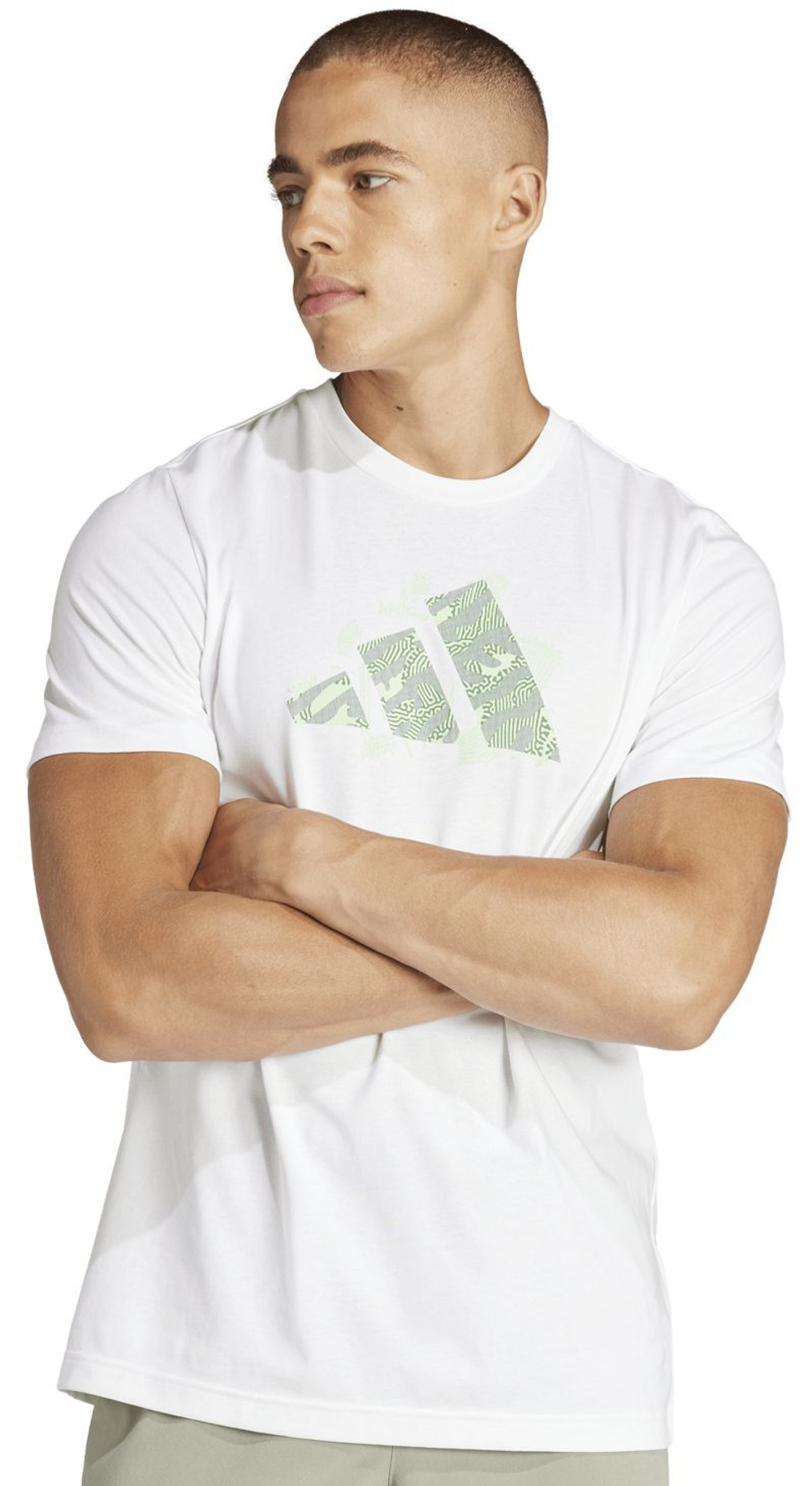 Мужская теннисная футболка Adidas Tennis Logo Slam Graphic T-Shirt - white