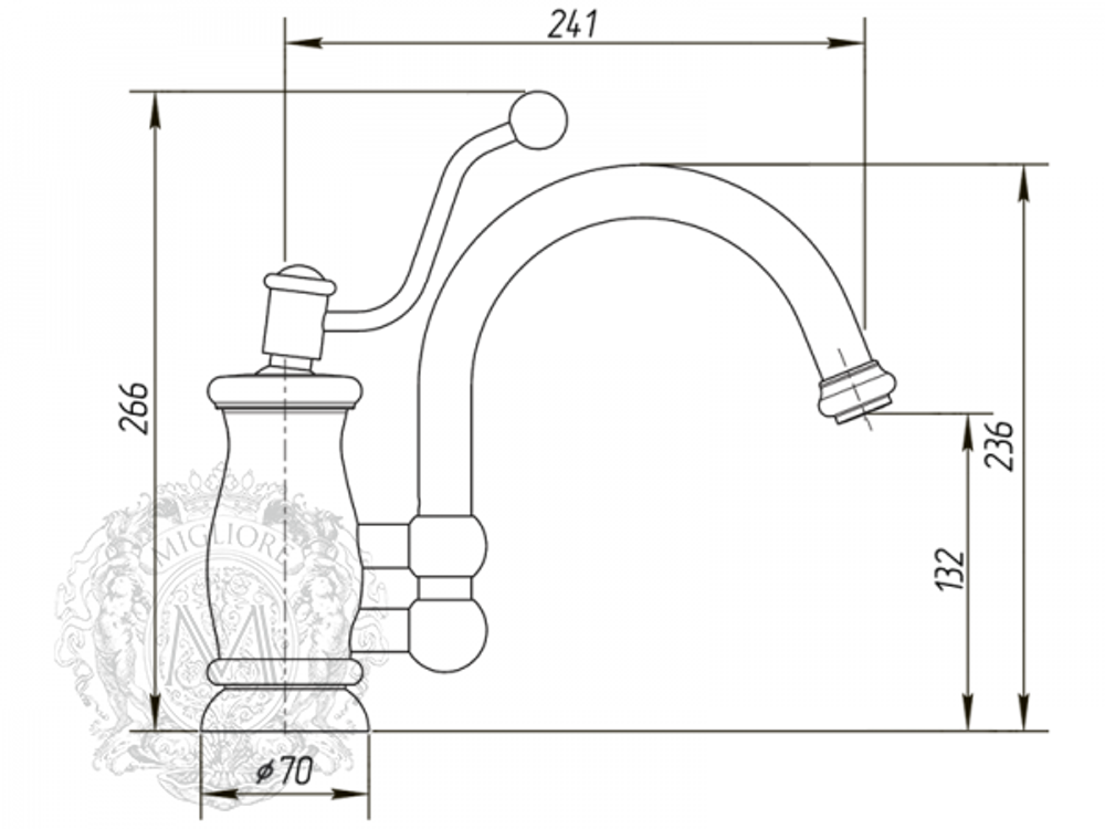 Смеситель для кухни Migliore Vivaldi ML.VIV-9930 схема