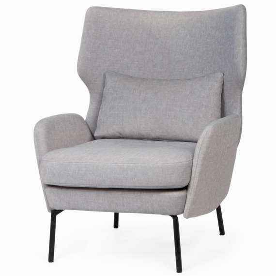 Кресло Alexa, серый велюр