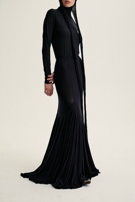 Юбка «Рыбка» трикотажная черная