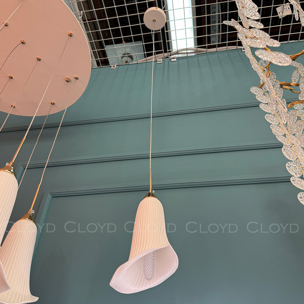 Подвесной светильник Cloyd OSANNA P1 / Ø13 см - керамика - белый (арт.11887)