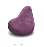 Кресло-мешок Груша, однотонное, велюр