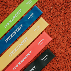 ITEX SPORT резинки для фитнеса, эспандер ленточный (набор 5 шт., сопротивление до 25 кг), оптом