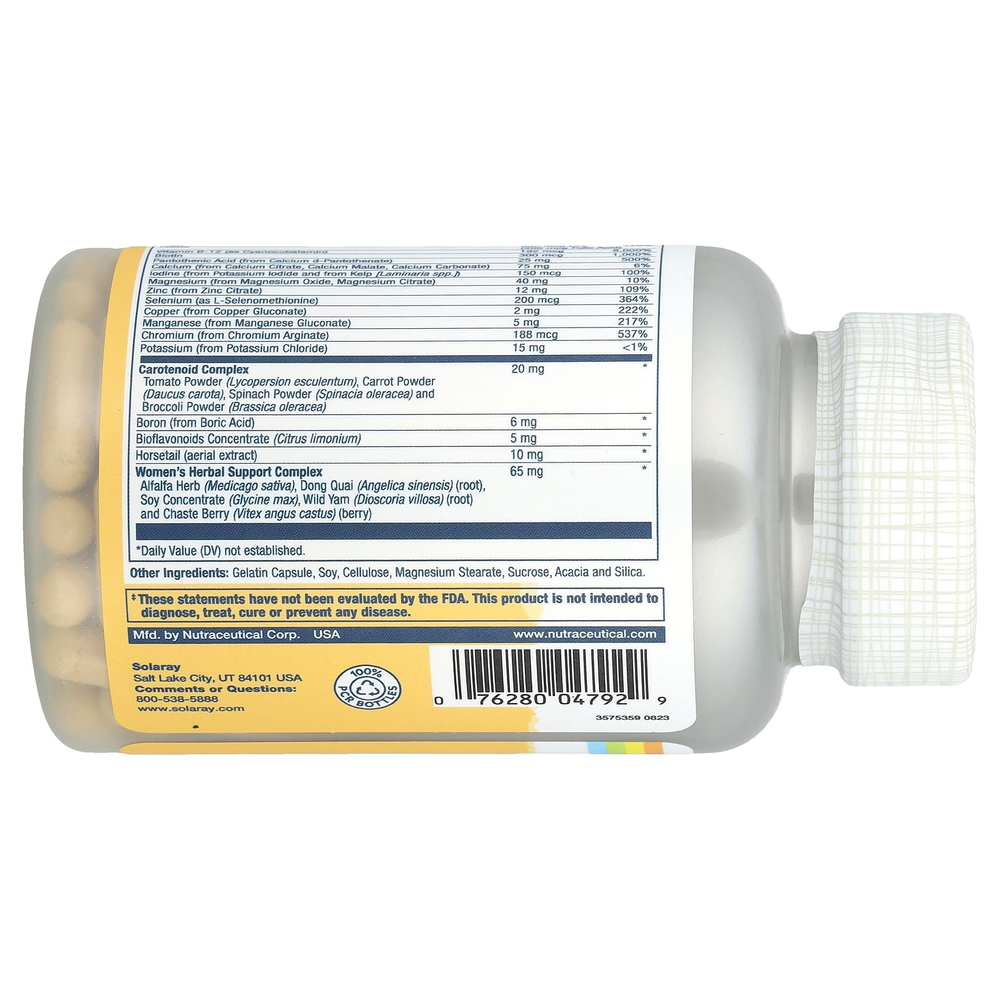 Solaray, Women's Golden Multivitamin, 90 капсул