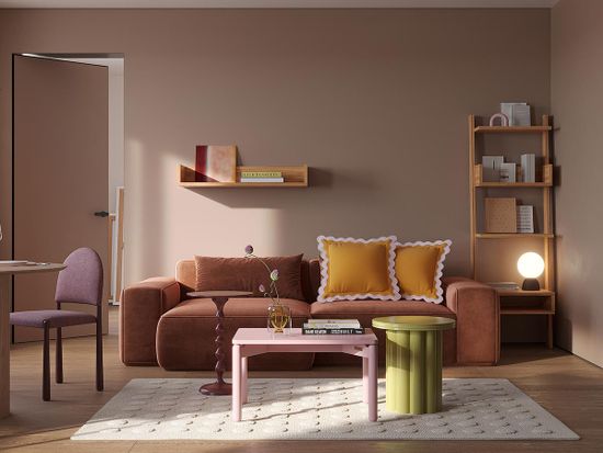 Столик кофейный saga, 50х70 см, розовый